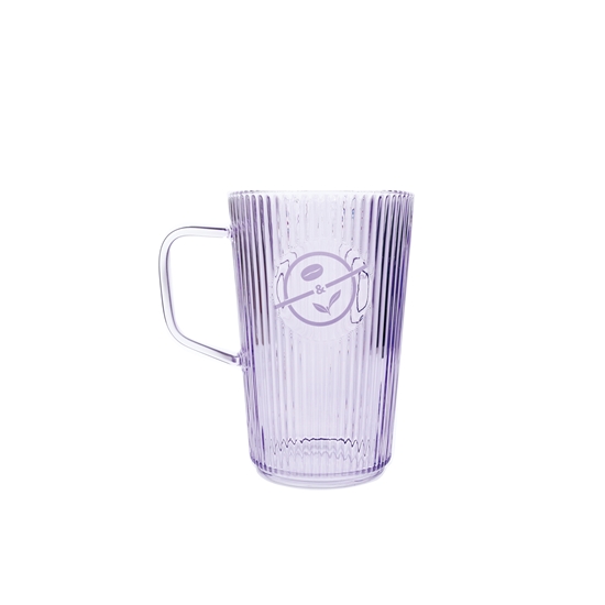 플리츠 글라스 머그 540ml (라벤더)